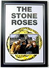 The Stone Roses FRAMED Signed Poster Display BROWN SQUIRE MANI & RENI AFTAL COA
