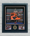 Floyd Mayweather Signed & FRAMED TMT ORANGE Boxing Boot EXACT Proof AFTAL COA