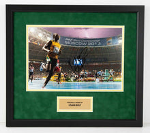  Usain Bolt Signed & FRAMED PHOTO MOUNT DISPLAY Olympics JAMAICA AFTAL COA