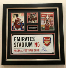  Pierre-Emerick Aubameyang SIGNED & FRAMED Arsenal F.C. Street Sign AFTAL COA (C)