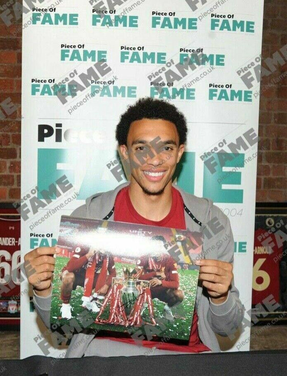 Trent Alexander-Arnold Signed 11X14 Premier League Trophy Photo AFTAL COA (A)