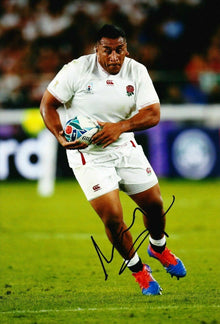  Mako Vunipola Signed 12X8 Photo ENGLAND RUGBY AFTAL COA (D)