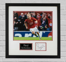  Paul Scholes Signed & FRAMED Photo Mount Display Manchester United AFTAL COA (A)