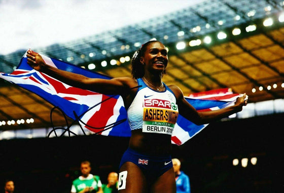 Dina Asher-Smith SIGNED 12X8 PHOTO Genuine Signature AFTAL COA (B)