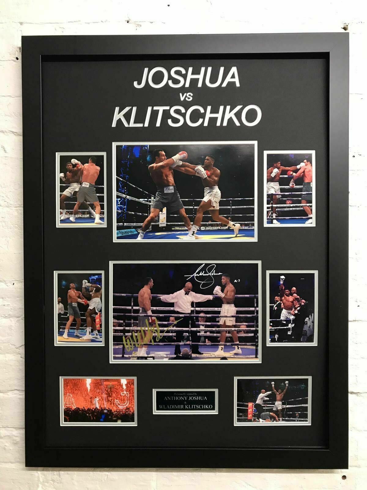 Poster Boxing Joshua Vs Klitschko - Impression Sur Toile Grunge Sport - Rouge, Style Moderne