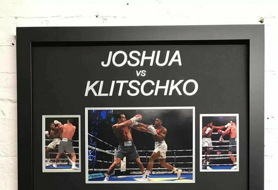 Wladimir Klitschko & Anthony Joshua Signed 12X8 Photo FRAMED DISPLAY AFTAL COA