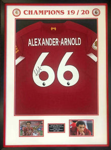  Trent Alexander-Arnold Signed & Framed Shirt Liverpool FC PROOF AFTAL COA (T)