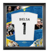 Marcelo Bielsa Signed & Framed LEEDS UNITED Shirt GENUINE Signature AFTAL COA
