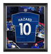 Eden Hazard Signed & Framed Shirt Chelsea FC AFTAL COA (Z)