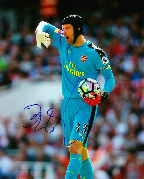 Petr Cech Signed 10X8 Arsenal F.C. PHOTO Autograph AFTAL COA (1115)