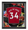 Donny van de Beek Signed & FRAMED Manchester United Shirt AFTAL COA