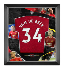  Donny van de Beek Signed & FRAMED Manchester United Shirt AFTAL COA