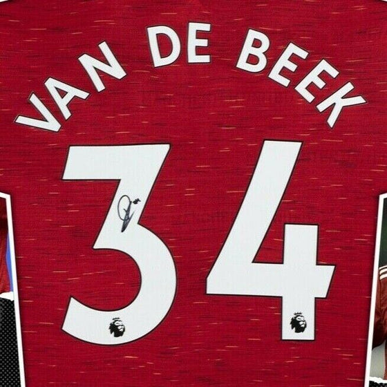 Donny van de Beek Signed & FRAMED Manchester United Shirt AFTAL COA
