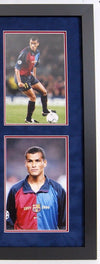 Rivaldo Signed & Framed Jersey Barcelona Brazil Genuine Signature AFTAL COA (C)