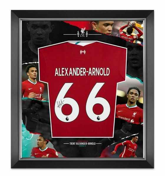 Trent Alexander-Arnold Signed & Framed Shirt Liverpool FC PROOF AFTAL COA (W)
