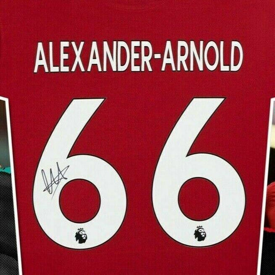 Trent Alexander-Arnold Signed & Framed Shirt Liverpool FC PROOF AFTAL COA (W)