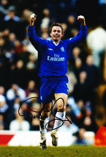  Graeme Le Saux Signed 12X8 PHOTO CHELSEA F.C GENUINE AUOGRAPH AFTAL COA (1684)