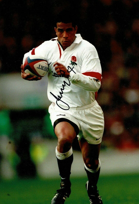 Jeremy Guscott Signed 12X8 Photo Lions & England Rugby AFTAL COA (A)