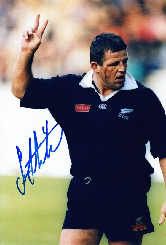Sean Fitzpatrick Signed 12X8 Photo ALL BLACKS NEW ZEALAND AFTAL COA (C)