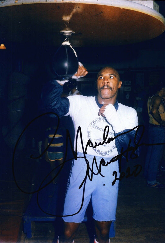 Marvelous Marvin Hagler SIGNED 12X8 Photo Middleweight Legend AFTAL COA (G)