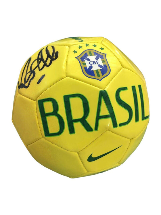 Ronaldo Signed Brazil Mini Football AFTAL COA