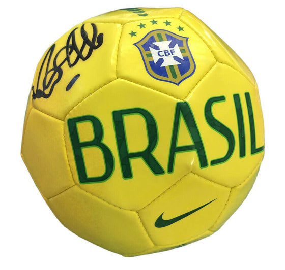 Ronaldo Signed Brazil Mini Football AFTAL COA