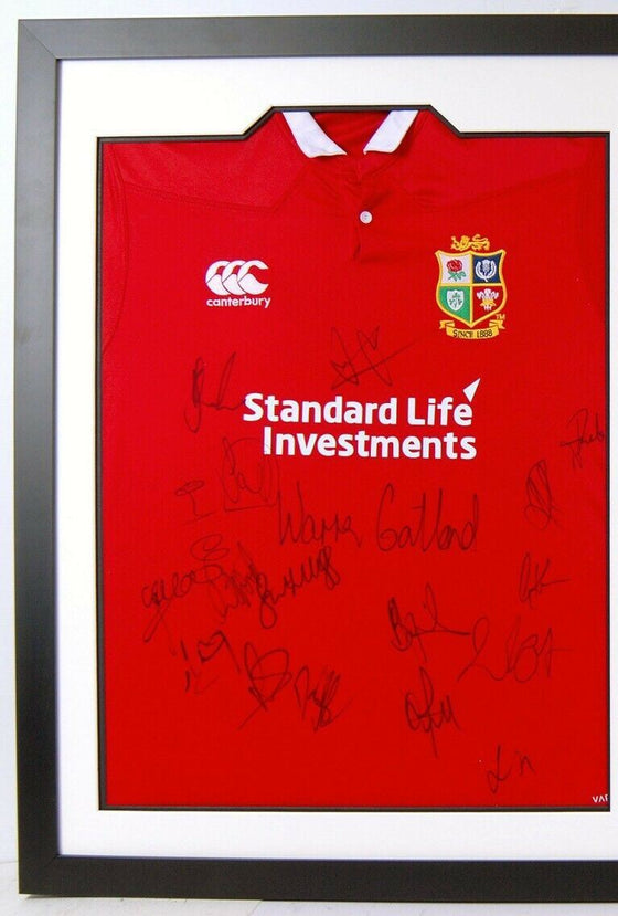 British & Irish Lions ALL BLACKS SIGNED Rugby Jerseys FRAMED AFTAL COA