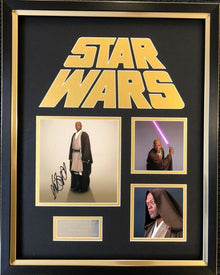  Samuel L. Jackson Signed STAR WARS Framed DISPLAY AFTAL COA