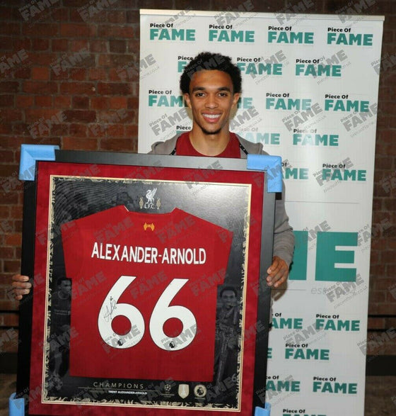 Trent Alexander-Arnold Signed & Framed Shirt Liverpool FC PROOF AFTAL COA (L)