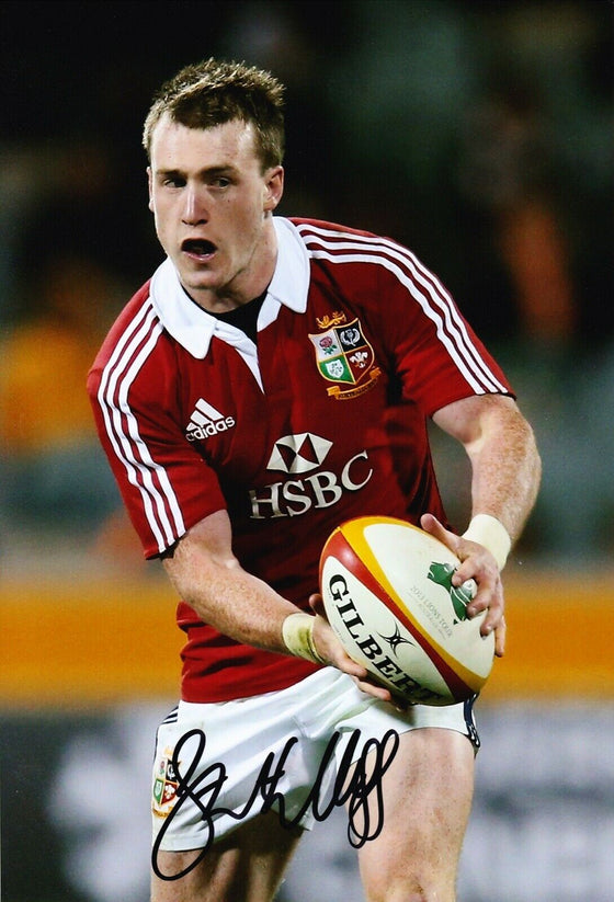 Stuart Hogg Signed 12X8 Photo SCOTLAND & LIONS RUGBY AFTAL COA (C)