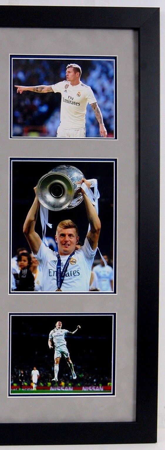 HWC Trading Foto Firmata Toni Kroos – Ritratto A4 Incorniciato Con Autografo Stampato – Regalo Ufficiale Per Fan Del Real Madrid