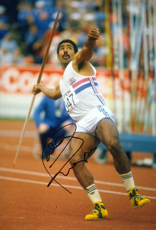  Daley Thompson Signed 12X8 Photo Double Olympic Champion AFTAL COA (G)