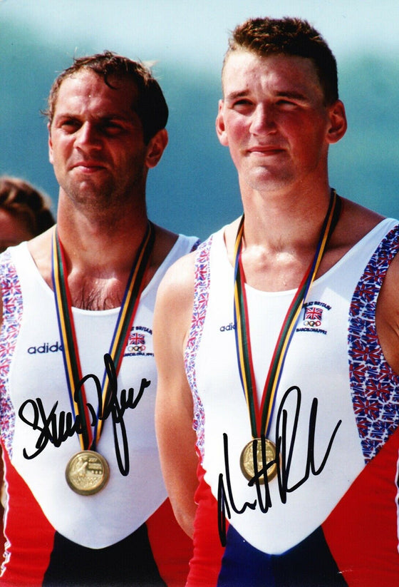 Steve Redgrave & Matthew Pinsent Signed 12X8 Photo Barcelona 1992 AFTAL COA (D)