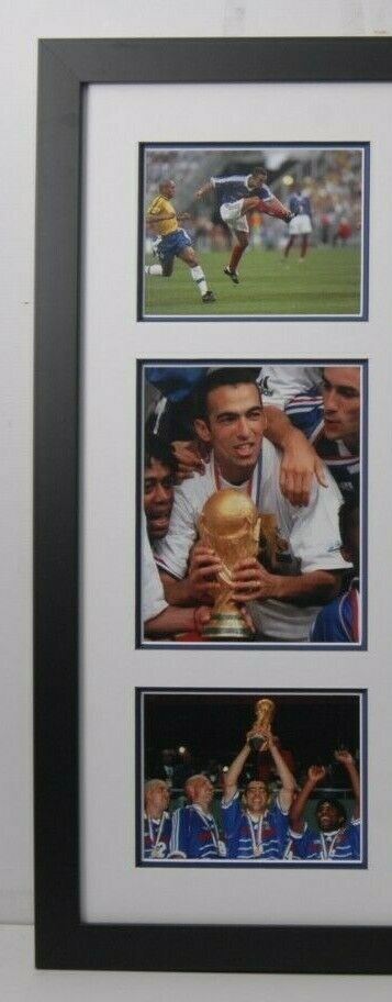 Youri Djorkaeff SIGNED & FRAMED 1998 WORLD CUP JERSEY France AFTAL COA (A)