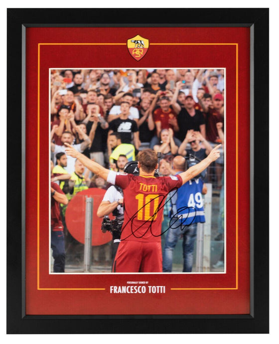 Francesco Totti Signed & FRAMED 11X14 Photo A.S. Roma Genuine Item AFTAL COA