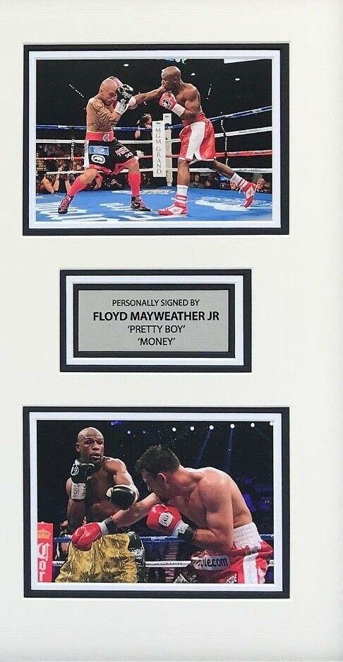 Floyd Mayweather Signed FRAMED Boxing GLOVE TBE TMT Genuine Signature AFTAL COA