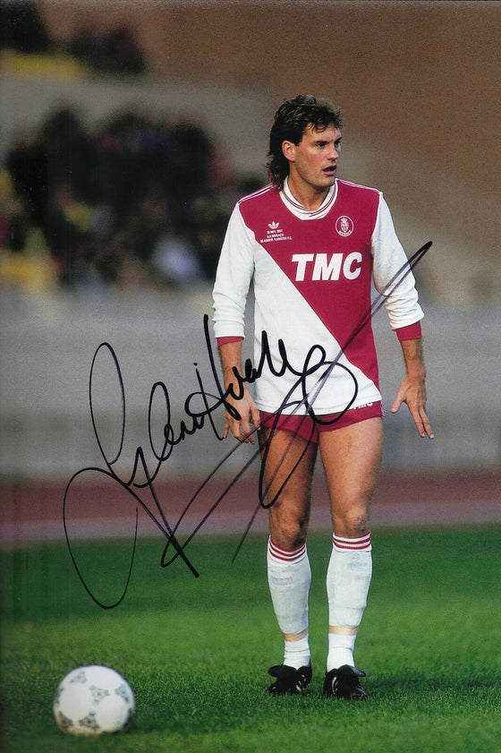GLENN HODDLE Signed 12X8 Photo AUTOGRAPH MONACO & ENGLAND Spurs COA (1914)