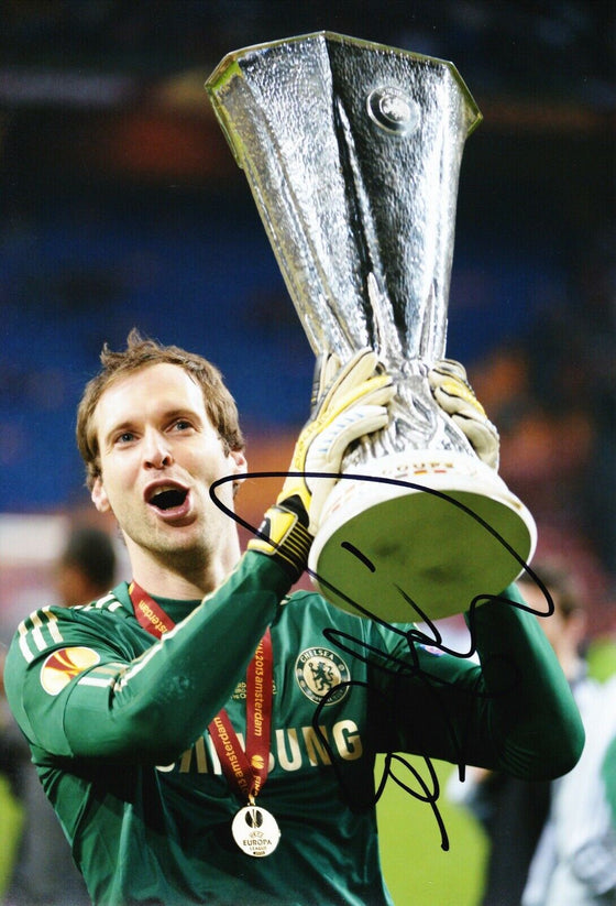 Petr Cech Signed 12X8 Chelsea F.C. Photo AFTAL COA (1493)