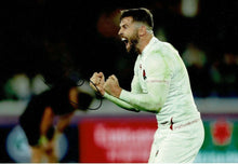  Elliot Daly Signed 12X8 England Rugby AFTAL COA (2131)