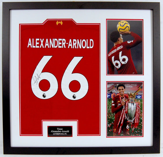 Trent Alexander-Arnold Signed & Framed Shirt Liverpool FC PROOF AFTAL COA (J)