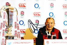  Eddie Jones Signed 12X8 Photo England RUGBY Coach SIX NATIONS AFTAL COA (2190)