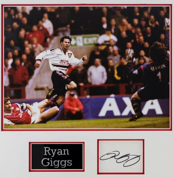 Ryan Giggs Signed & FRAMED Photo Mount Display MANCHESTER UNITED AFTAL COA (A)