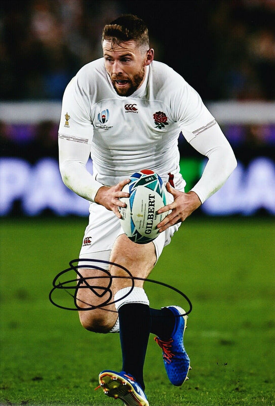 Elliot Daly Signed 12X8 England Rugby AFTAL COA (2214)