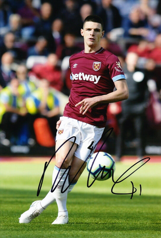 Declan Rice Signed 12X8 Photo West Ham United GENUINE SIGNATURE AFTAL ...