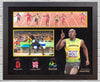 Usain Bolt Signed & FRAMED PHOTO MOUNT DISPLAY Olympics JAMAICA AFTAL COA (MM)