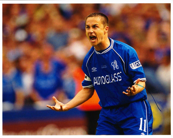 Dennis WISE Signed 10X8 Chelsea FC Photo AFTAL COA (1223)