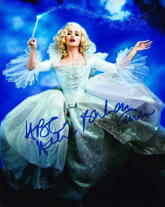 Helena Bonham Carter SIGNED 10X8 Photo Fairy Godmother Cinderella AFTAL COA (B)