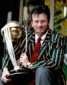  Steve Waugh Signed 10X8 Photo Australia Cricket Legend AFTAL COA (2543)
