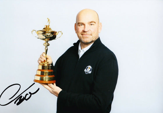 Thomas Bjorn Signed 12X8 Photo 2018 RYDER CUP AFTAL COA (C)
