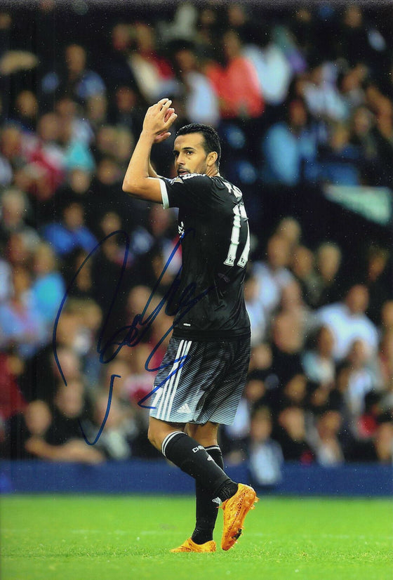 Pedro Genuine Hand Signed 12X8 Photo Chelsea FC Autograph AFTAL COA (9134)